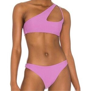 Mikoh Pink One-Shoulder Bikini